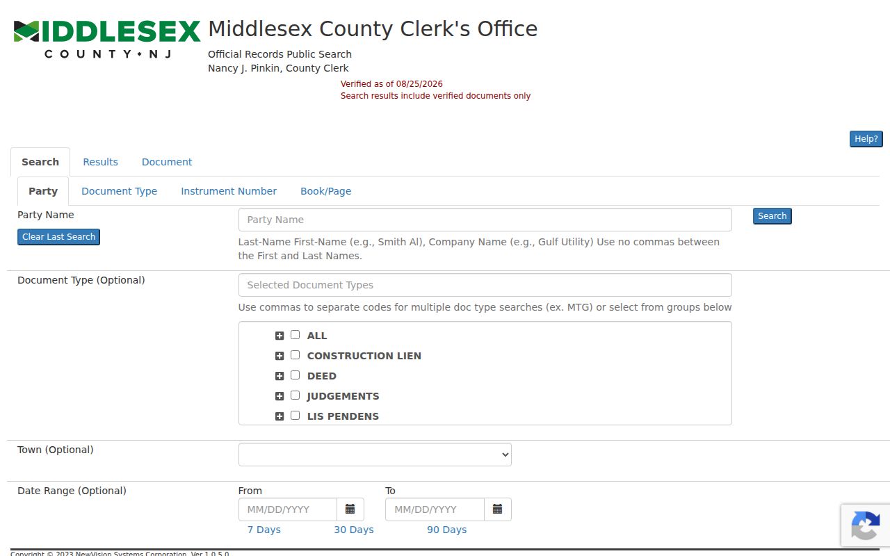 Old Bridge previous residents deed research in Middlesex County land records