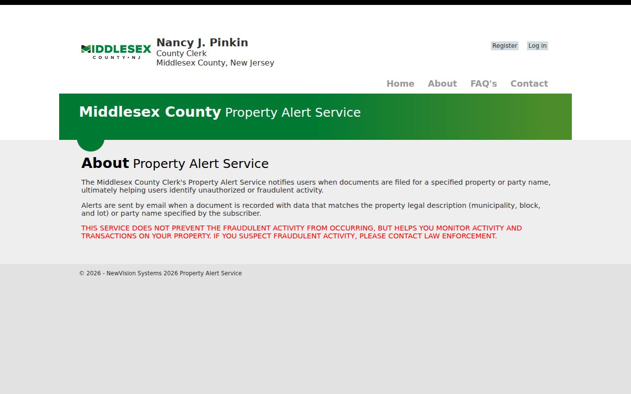 Old Bridge residents directory Middlesex Property Alert information